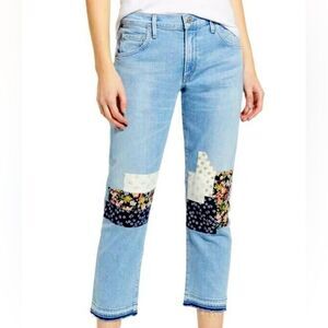 CITIZENS OF HUMANITY Emerson Slim Boyfriend Patchwork Jeans